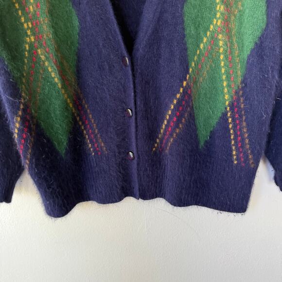 Rafaella Vintage ANGORA RABBIT HAIR WOOL Blend Buttondown sweater size 1X - Picture 4 of 10
